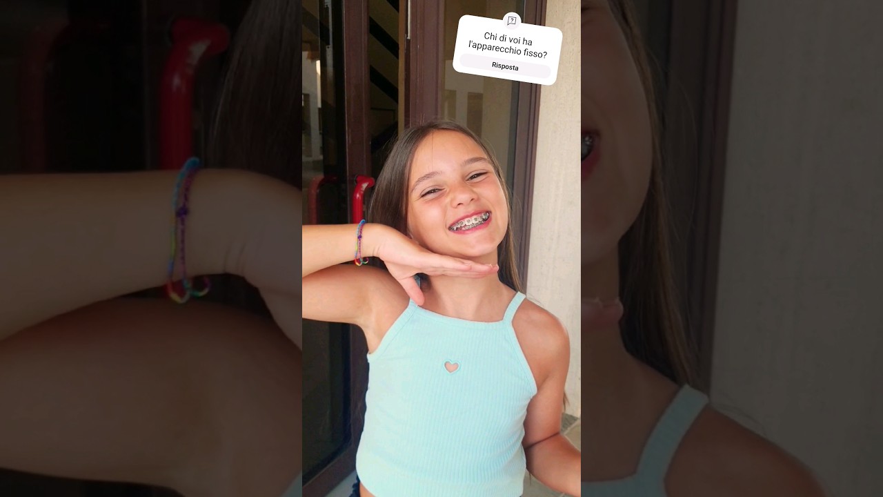 Come sto?🤭 HO MESSO L' APPARECCHIO FISSO AI DENTI! Sofy si mostra con il nuovo Apparecchio! #shorts