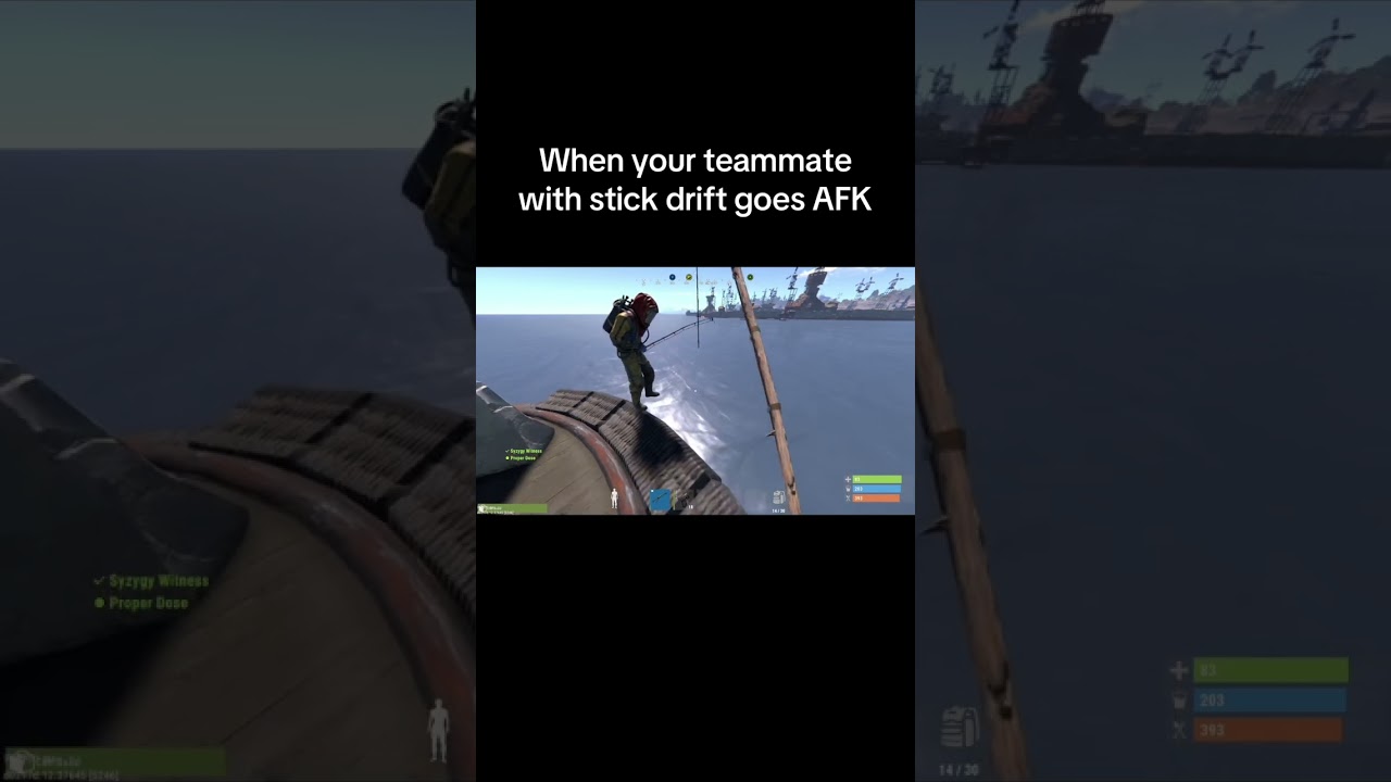 When your teammate with stick drift goes AFK #rust #rustshorts #rustgame  #foryou #fy #fyp #funny