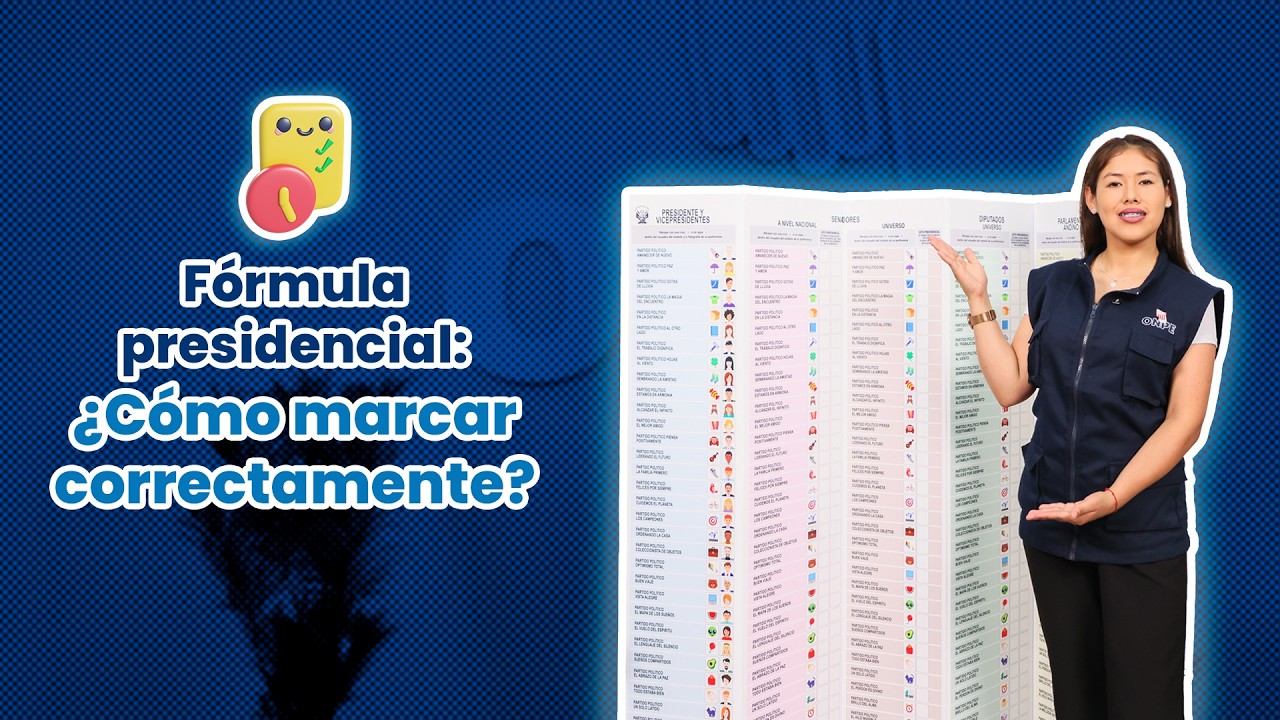 F&oacute;rmula presidencial: &iquest;C&oacute;mo marcar correctamente?