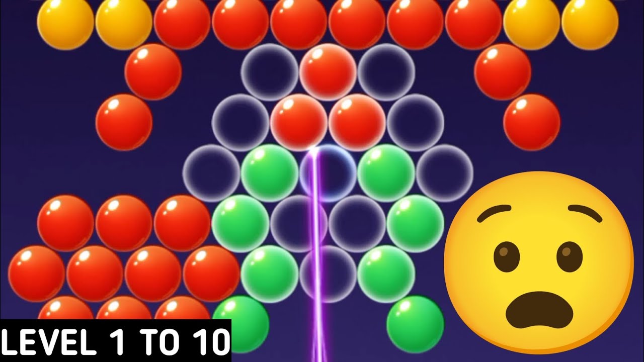 Bubble Shooter Hard Level Challenge | No Commentary 1 To 10 Level