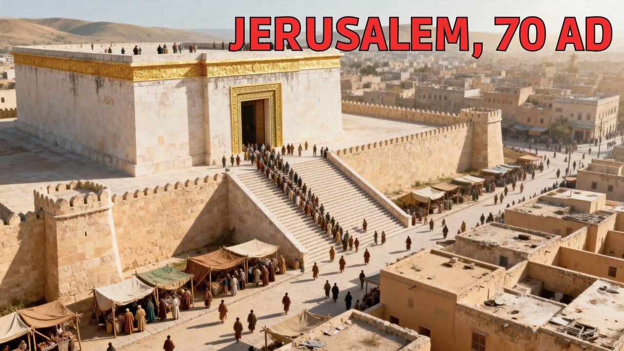 A NORMAL DAY IN JERUSALEM, 70 AD, BEFORE THE TEMPLE’S DESTRUCTION — AI RECONSTRUCTED