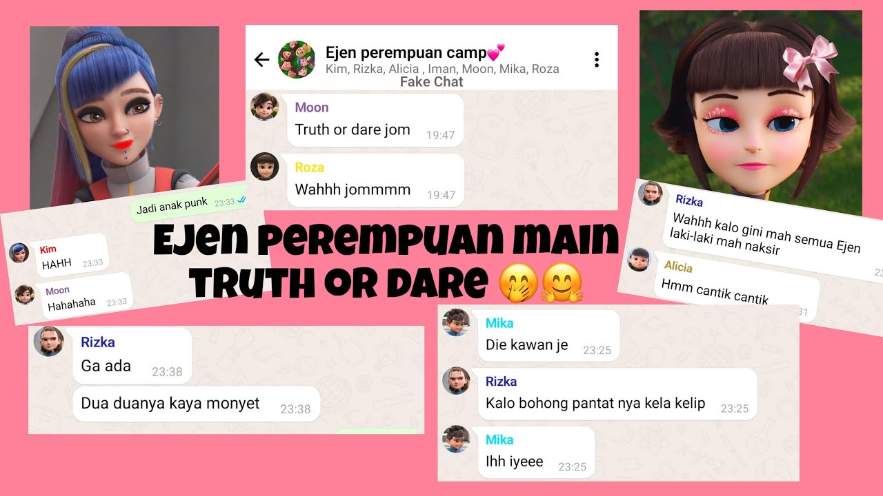 Ejen perempuan main truth or dare di grup Ejen perempuan // Ejen Ali dubbing 