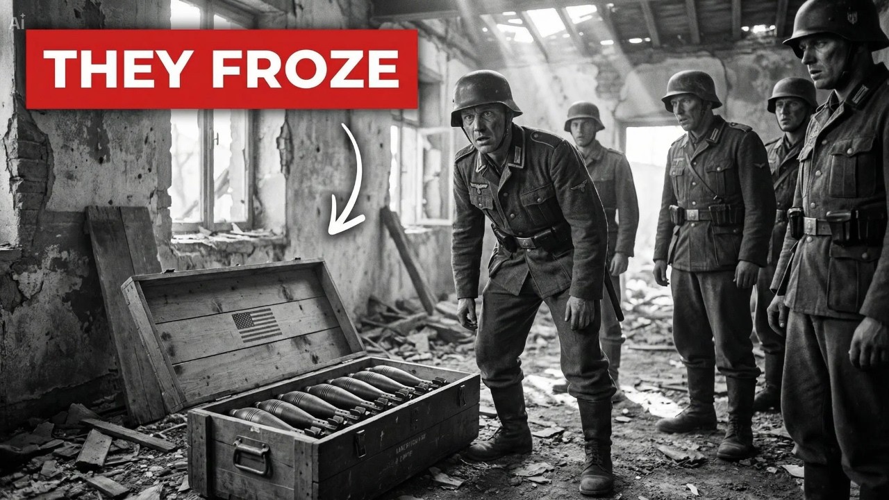 Немецкие солдаты открыли ящик с американским минометом… и замерзли.