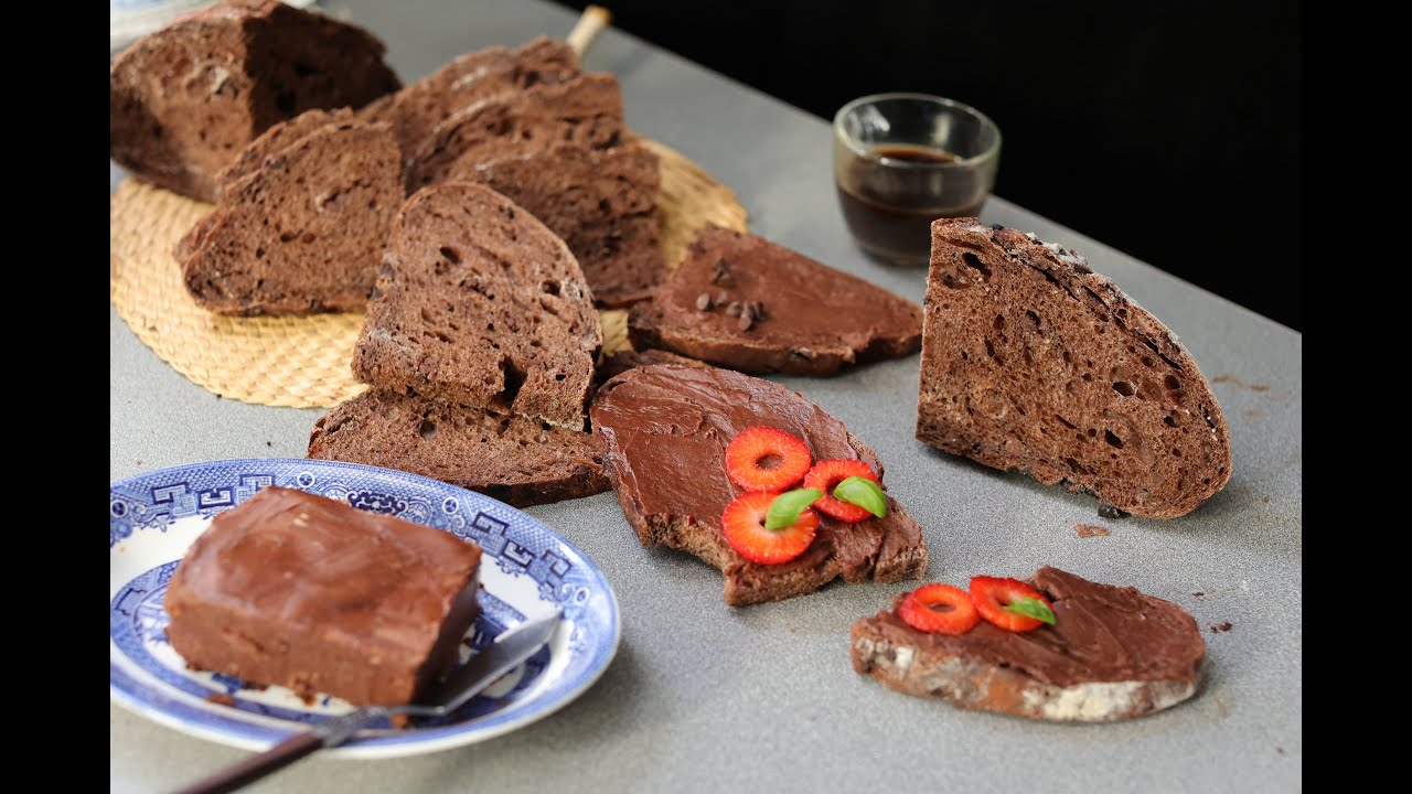 Chocolate Sourdough with Chocolate Compound Butter