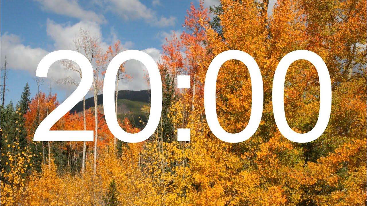 20 Minute Fall Timer with Music for Classroom (Relaxing Lofi, Calm Piano Alarm at End)