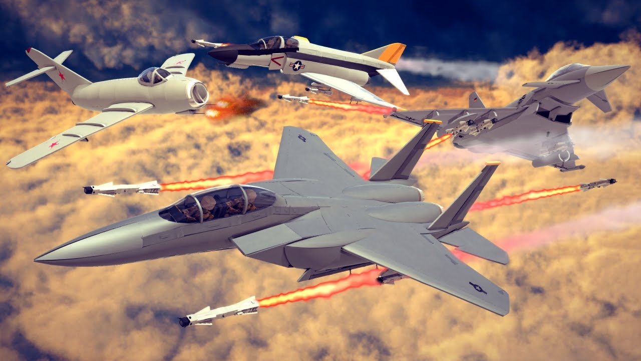 Fighter Jet Dogfights #3 | Besiege