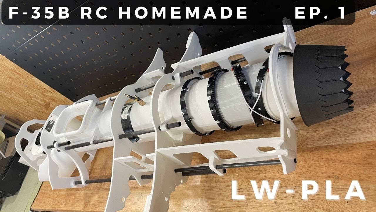 Самодельный радиоуправляемый СВВП F-35B в масштабе 1/10 | Напечатанный на 3D-принтере