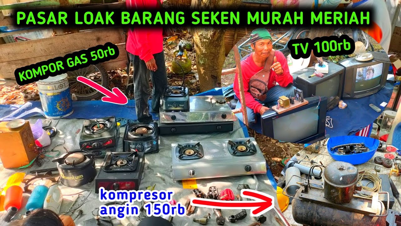pasar loak barang seken perlengkapan peralatan dapur