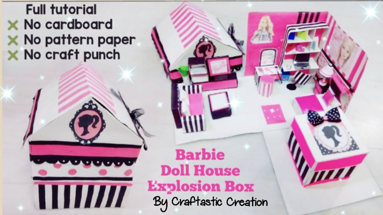 DIY Doll House Explosion Box Tutorial | How To Make House Explosion Box | Birthday Explosion Box.
