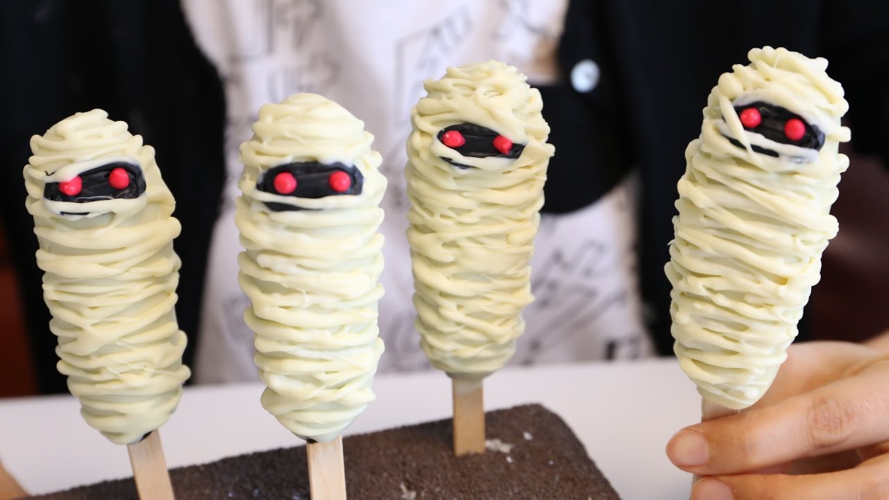 Halloween Mummy Lollypop Cakes ハロウィンのミイラ ロリポップケーキ