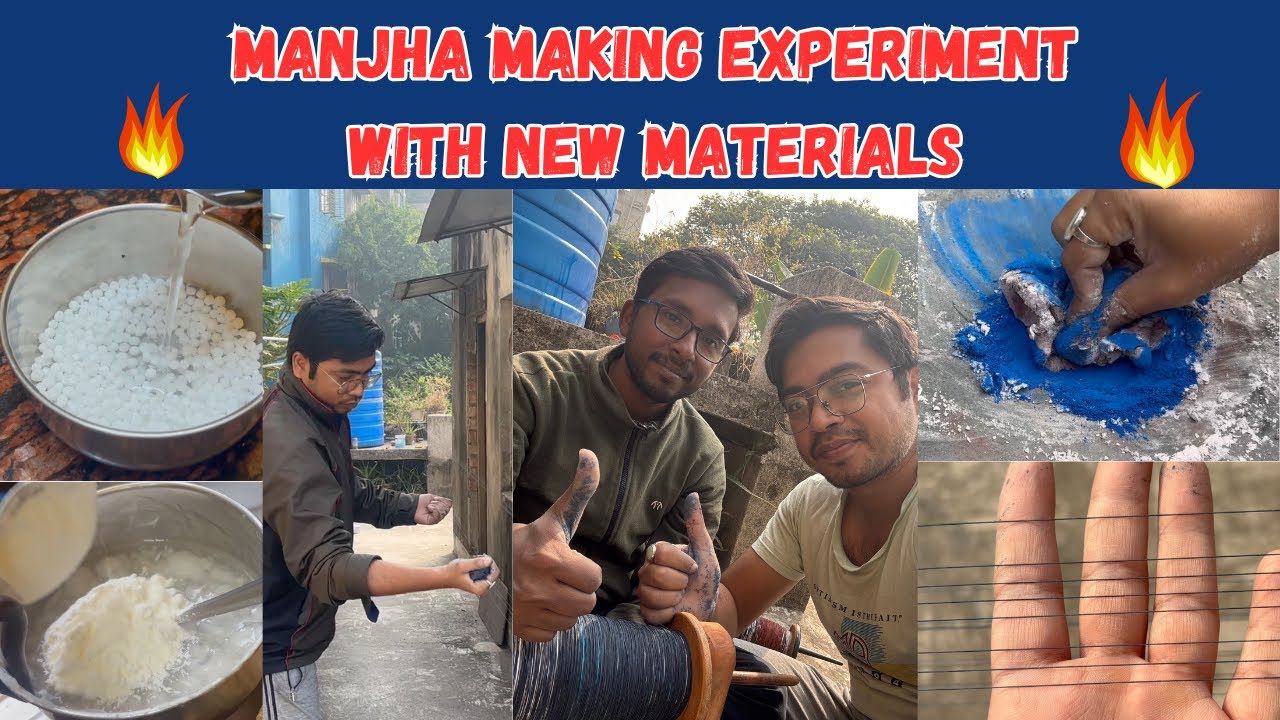 MANJHA MAKING EXPERIMENT WITH NEW MATERIALS ।। MAKAR SANKRANTI