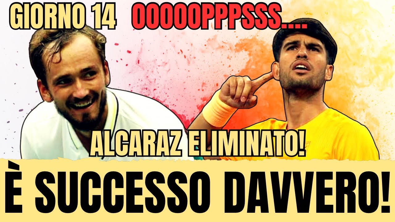 È TUTTO VERO: ALCARAZ SBATTUTO FUORI DA UN MEDVEDEV CLAMOROSO!!! SARÀ FINALE CON SINNER
