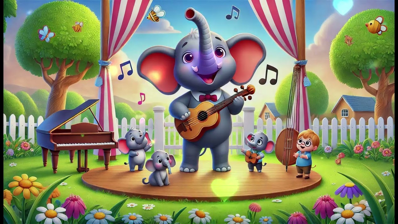 "The Elephant’s Big Ears 2 🐘👂 | Cartoon Nursery Kids Music Rhymes Learn Songs Poem's"