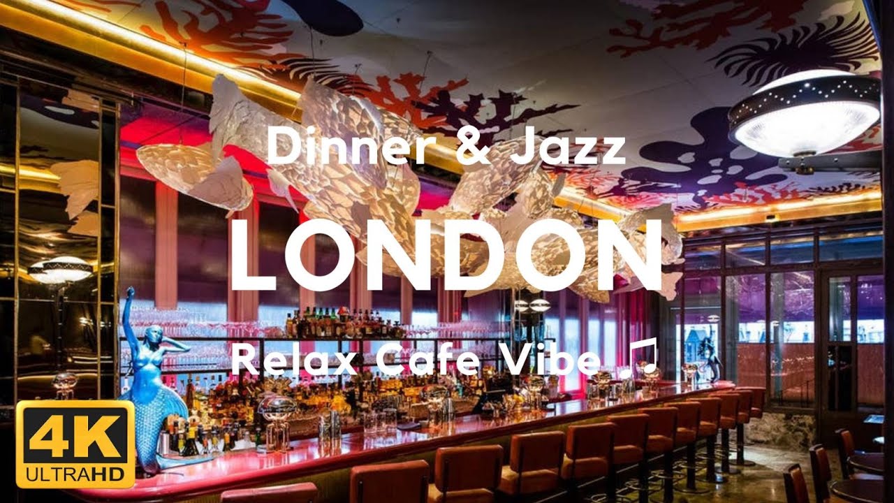 London Jazz Music 3 Hours ~ Rain Night Dinner Cafe Shop | Relax Cafe Vibe ♫