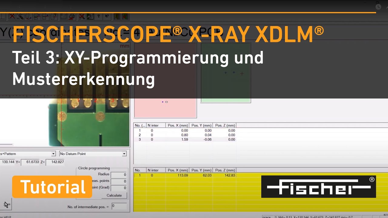 FISCHERSCOPE X-RAY XDLM Tutorial 3: XY-Programmierung, Muster | Röntgenfluoreszenz-Messgerät|Fischer