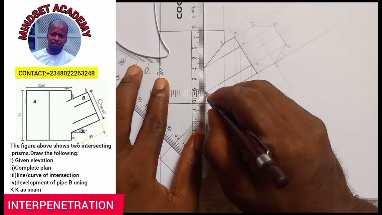 Простые вычисления: взаимопроникновение/пересечение тел | Пошаговое техническое черчение