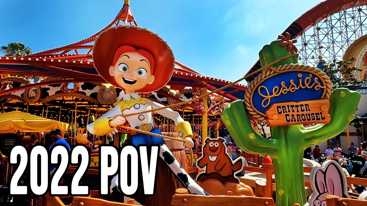 Jessie's Critter Carousel - Disney California Adventure Ride 2022 [4K POV]