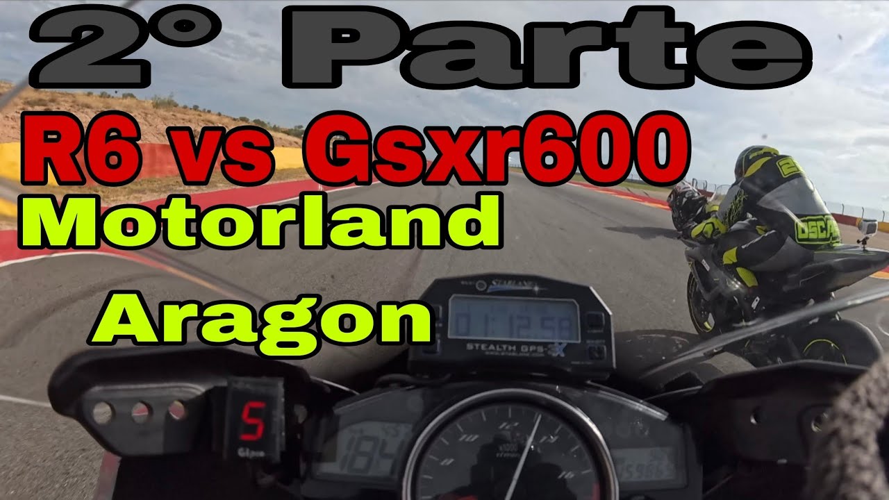 Yamaha #r6  vs Gsxr600 Motorland Aragon