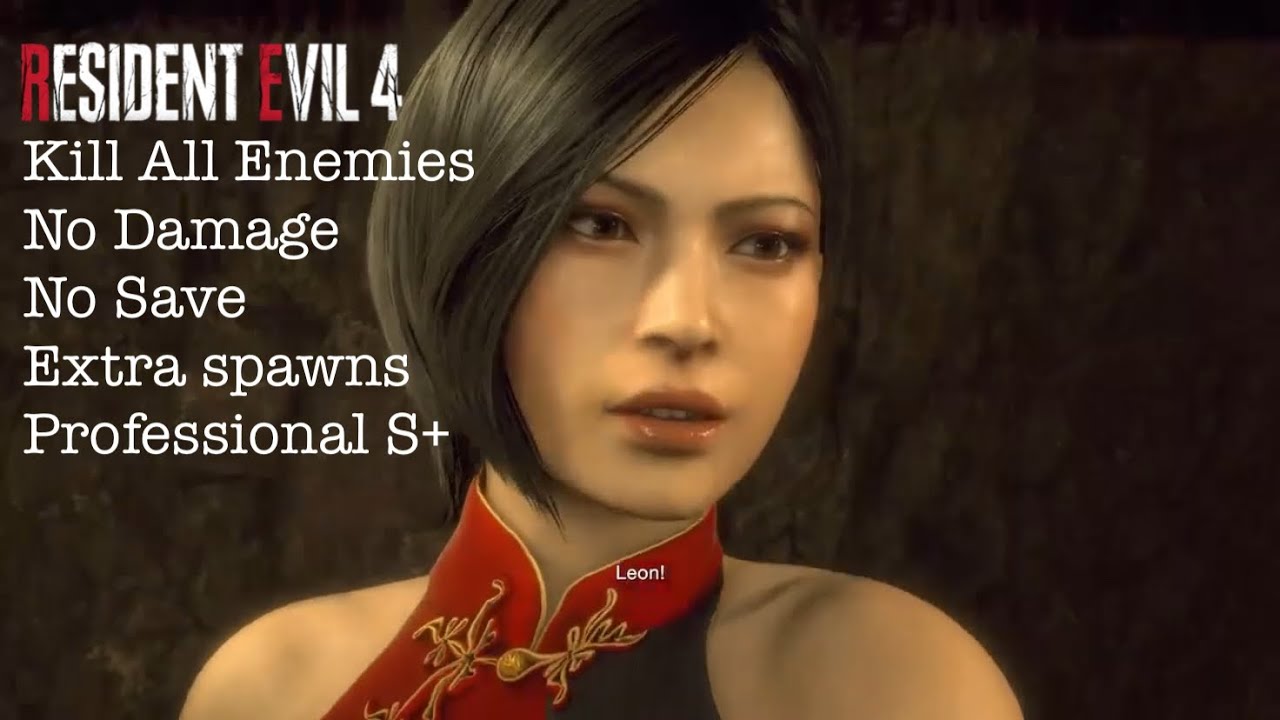 Resident Evil 4: Remake Kill All Enemies No Damage, No Save, Extra Spawns Professional S+