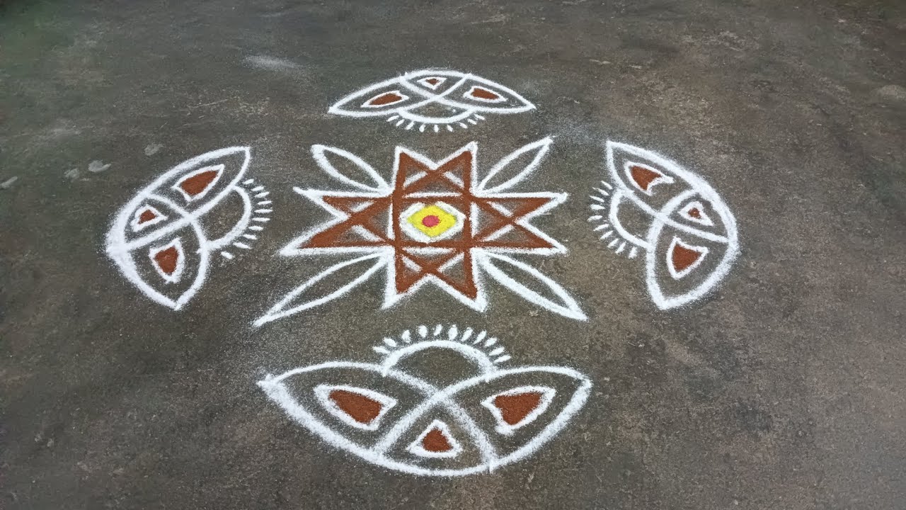 rangoli kolam||easy rangoli||simple rangoli||kolam#rangoli#easyrangoli#muggulu#kolam#