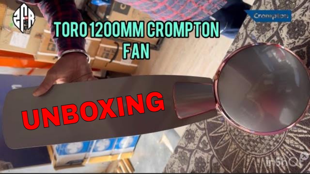 New Crompton Torro 1200mm Ceiling Fan - Warm Grey Color - Anti-dust