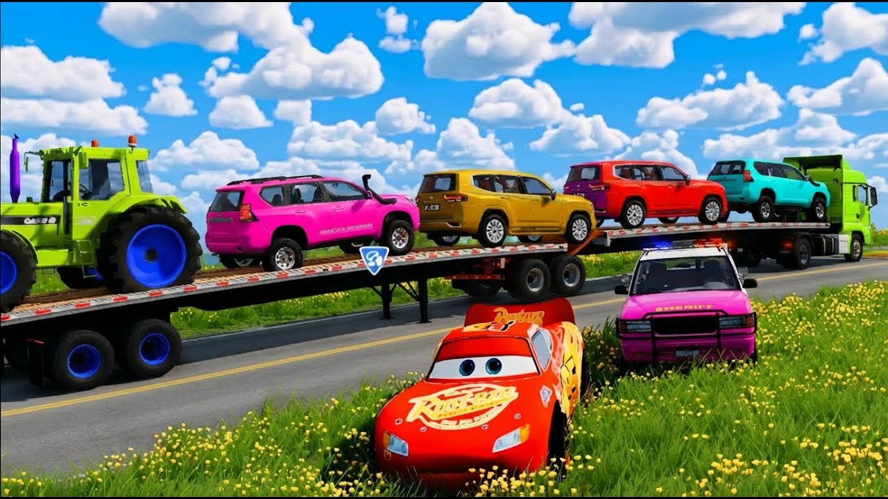 Duble Flatbed MAN vs Train 😱 BeamNG Chaos LIVE