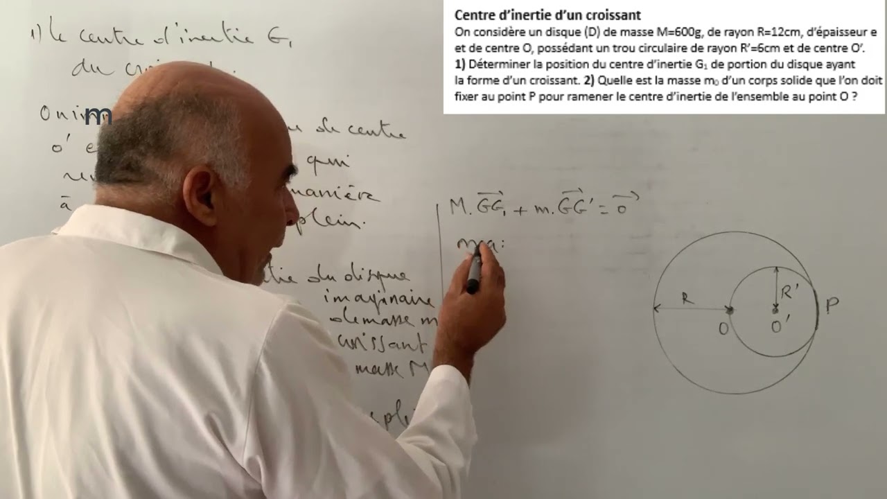 Centre d'inertie d'un croissant