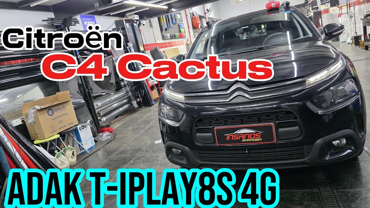 Central Multimidia Citroen C4 Cactus Adak T-Iplay8s 4G, IPS, DSP, GPS Off-line, Bluetooth, Tela Qled
