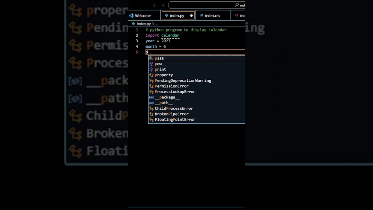 Create Calendar Using Python