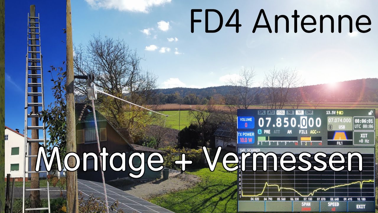 FD4 Antenne aufhängen 📡 Vermessen mit dem Xiegu