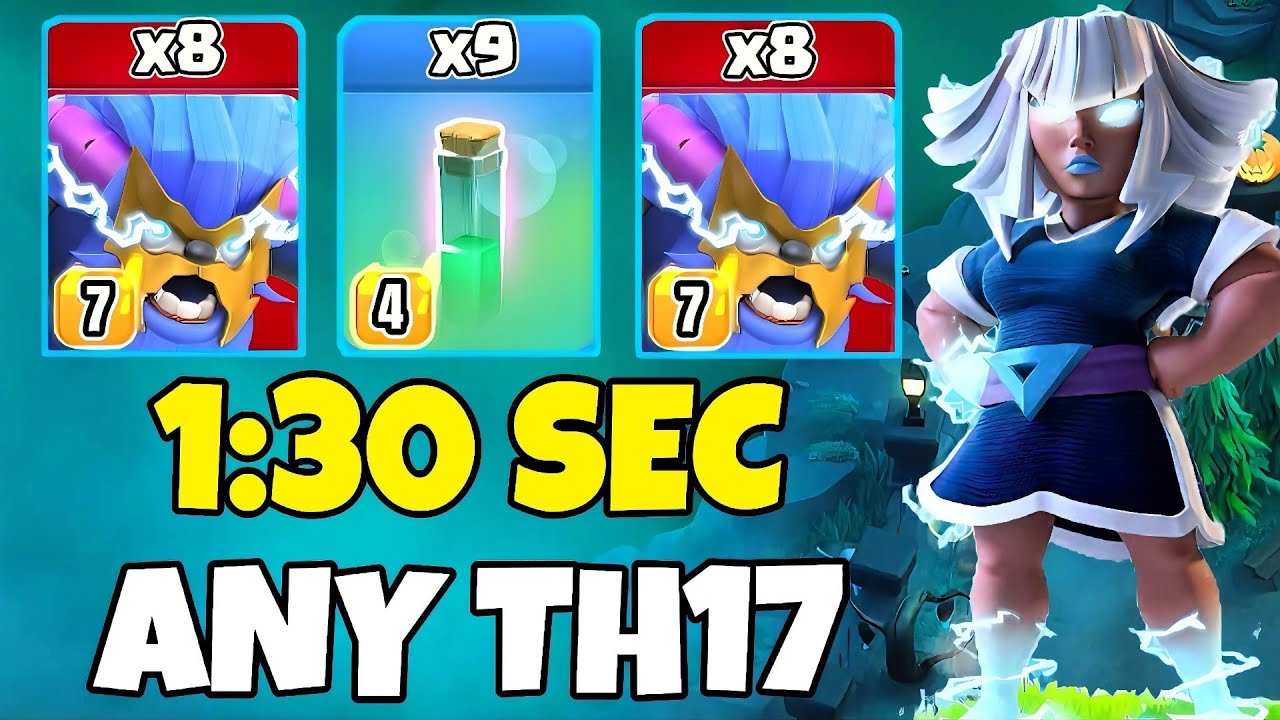 TH17 Super Yeti + Electro Titan + RC Charge Attack Strategy |TH17 Attack Strategies (Clash of Clans)