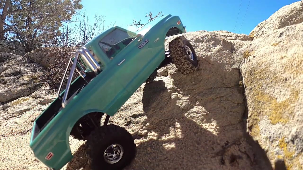 Wanna see what a Bone Stock K10 can do? - Axial scx30 Real Rock Testing - 1/30th RC