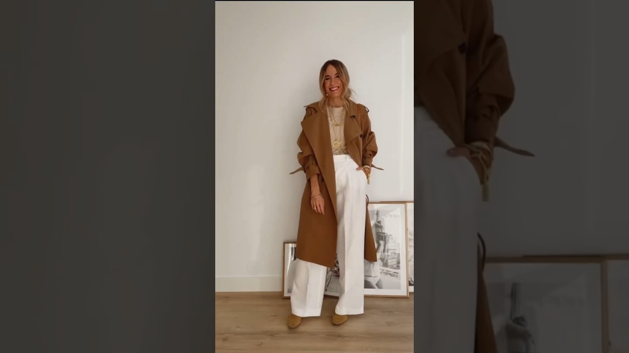 La Gabardina Camel y el Pantalón Crema: Una Combinación Clásica para el Otoño 