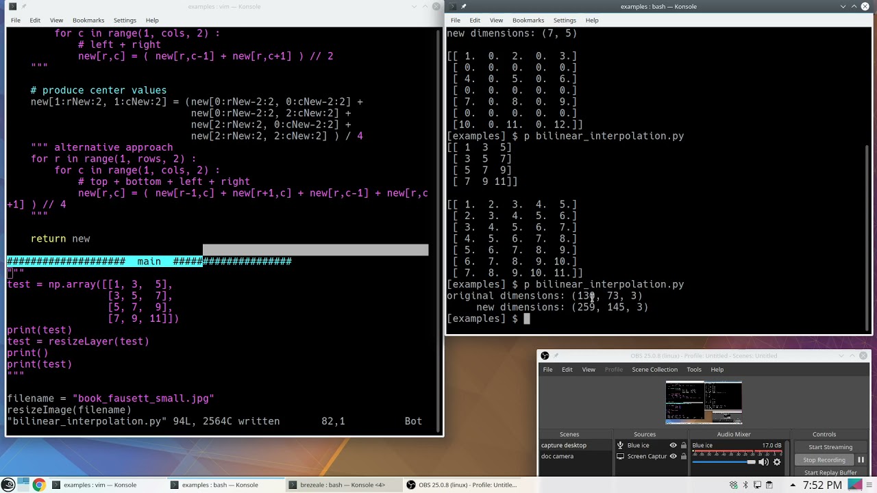 Double an Image Size Using Bilinear Interpolation