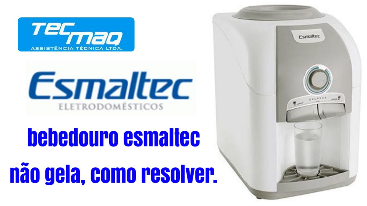bebedouro esmaltec gelaqua, não gela, carga de gás.
