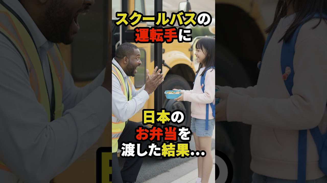「こんなコト初めてだ！」アメリカのスクールバスの運転手に日本のお弁当を渡した結果... 