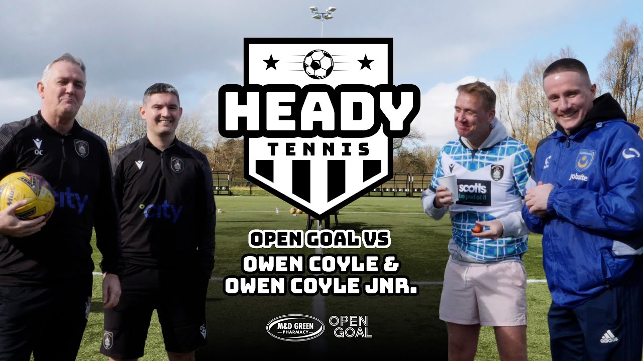 ⚽️🎾 SI FERRY & SLANEY vs OWEN COYLE x2 | Heady Tennis Challenge