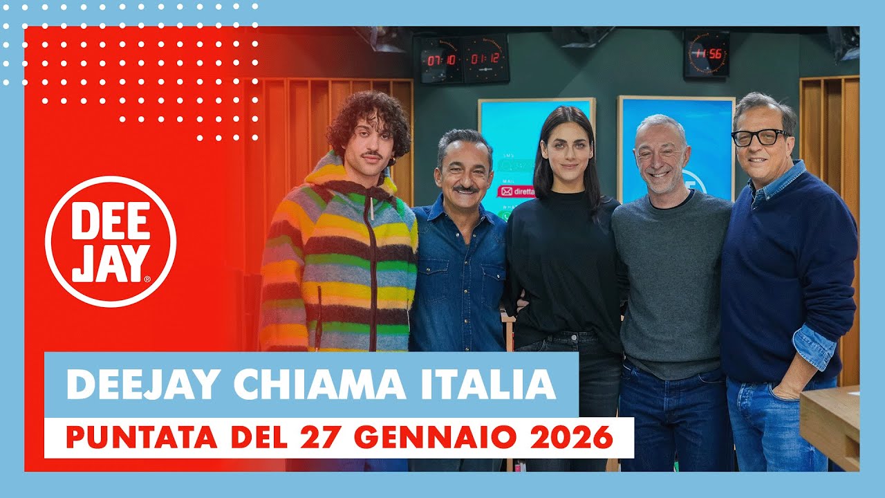 Deejay Chiama Italia - Puntata del 27 gennaio 2026 / Ospiti Gabriele Muccino, Miriam Leone e Mahmood