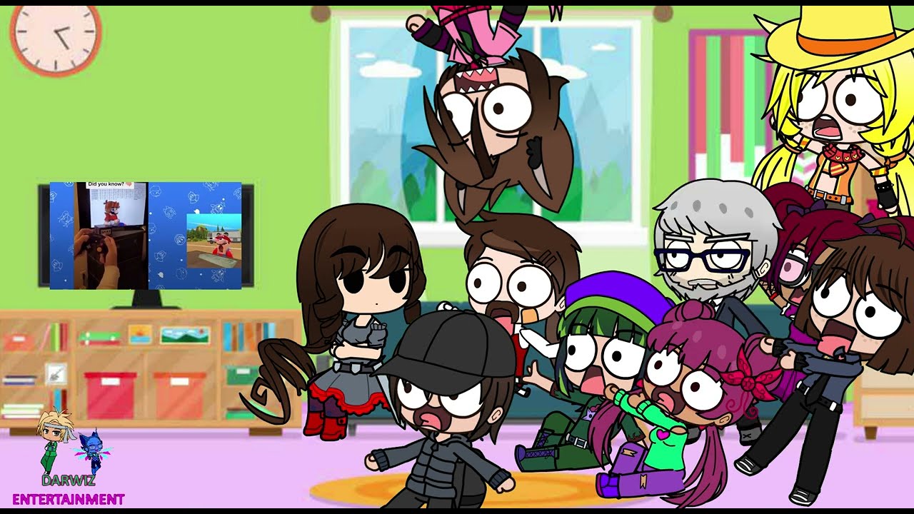 Джарвис и компания реагируют на реакцию Марио на Nintendo Memes 13 (Gacha Club)