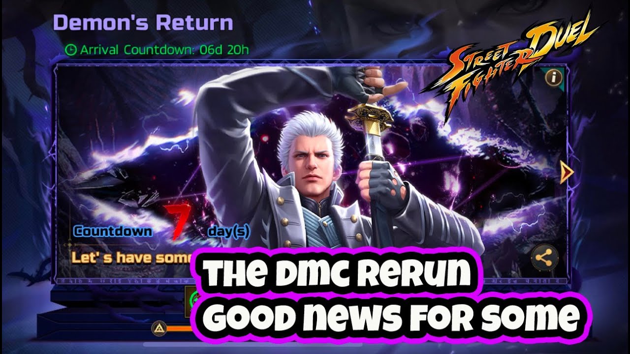 VERGIL RERUN FINALLY HIS EX MOVE RETURNS Good News for some players Street Fighter Duel