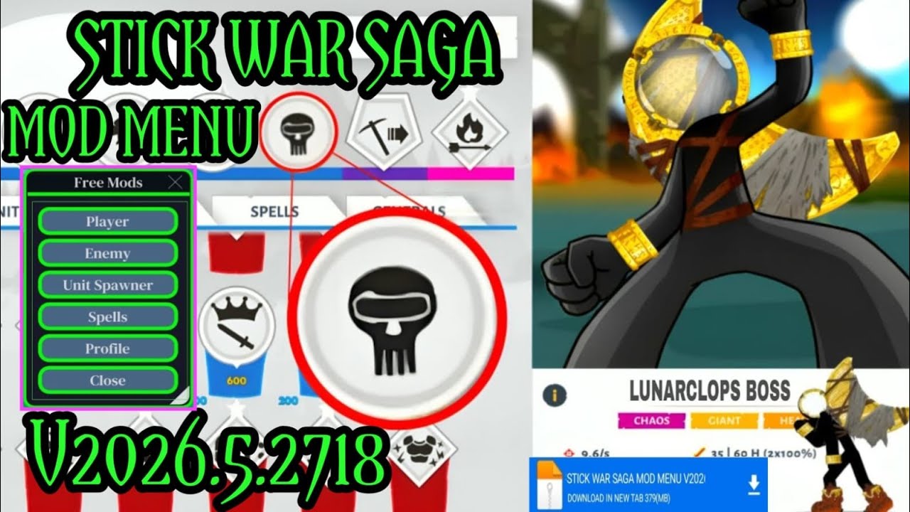 Режим Ultimate! Мод-меню Stick War Saga - v2026.5.2718 | Всё и даже больше без ограничений!