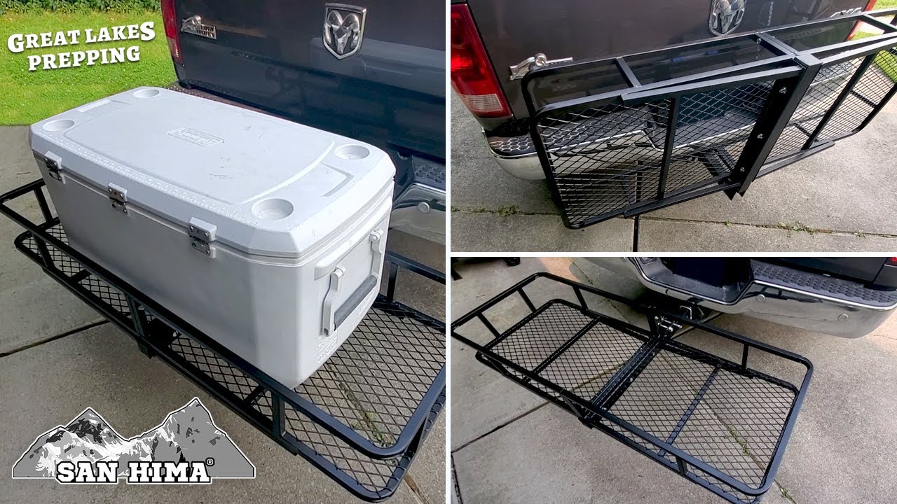 San Hima Folding Cargo Carrier Review | Trailer Hitch Cargo Rack Unboxing & Trial