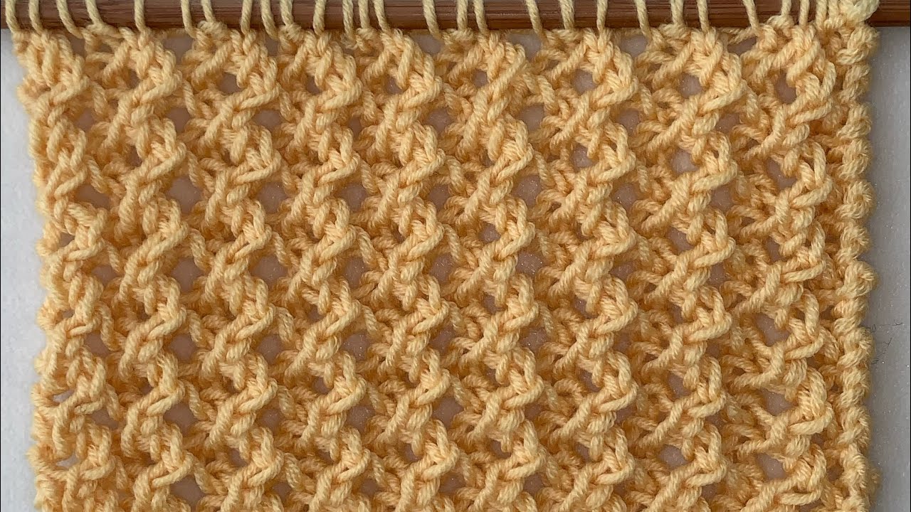 Tutorial punto traforato a maglia, adatto a canotte,stole,cardigan. Tutorial semplice. Punto n45 🥰