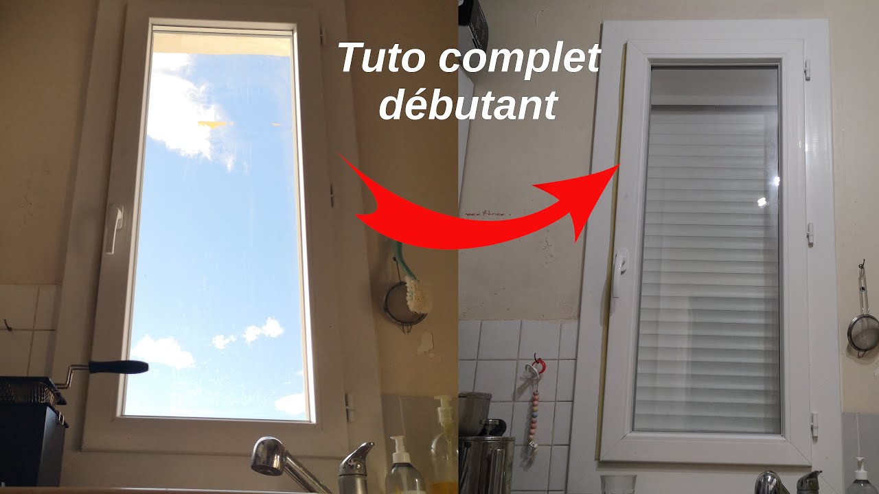Comment découper et installer un volet roulant redécoupable sur petite fenêtre 139 x 62,50 cm