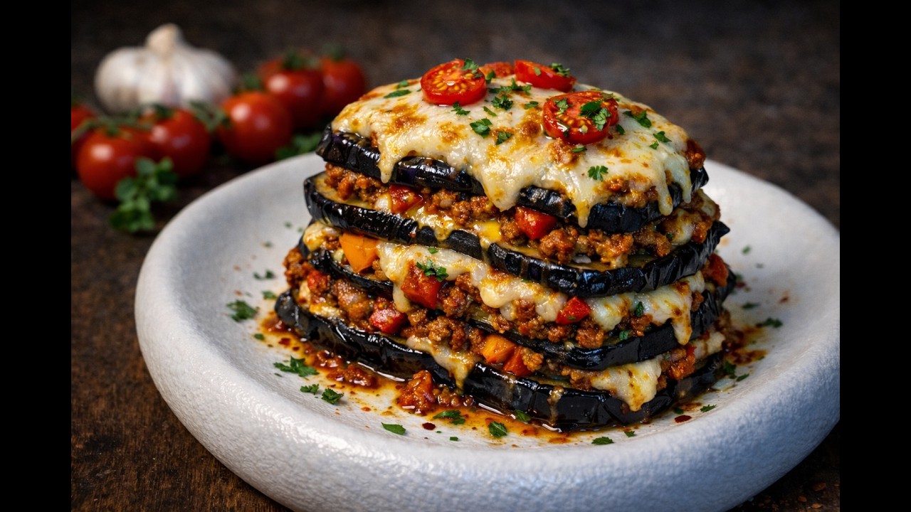 Layered Eggplant and Meat with Stretchy Cheese | A New and Delicious Method 😍🍆🧀