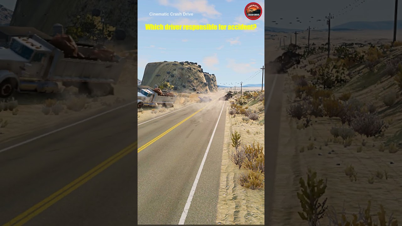 Realistic Highway Car Crashes | Cinematic BeamNG Drive Crash Simulation Shorts