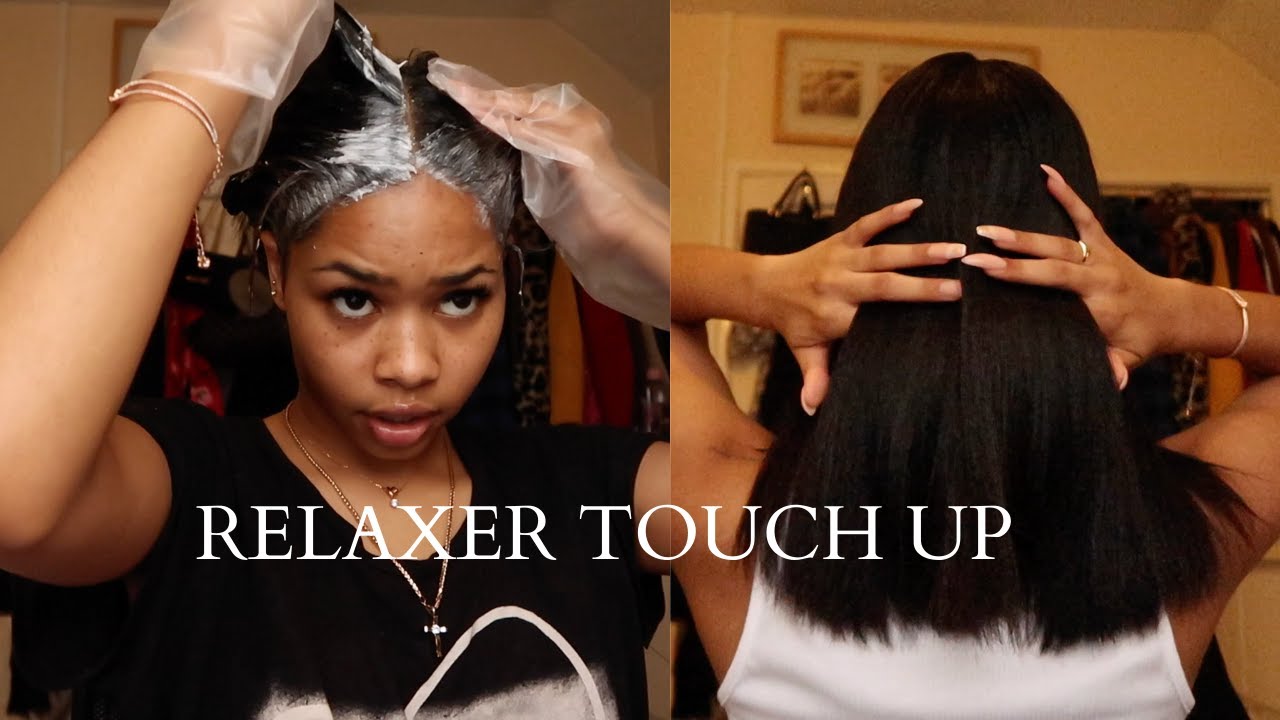 RELAXER TOUCH UP ON NEW GROWTH | RELAXING MY HAIR AFTER A 2 MONTH STRETCH| LILNCK
