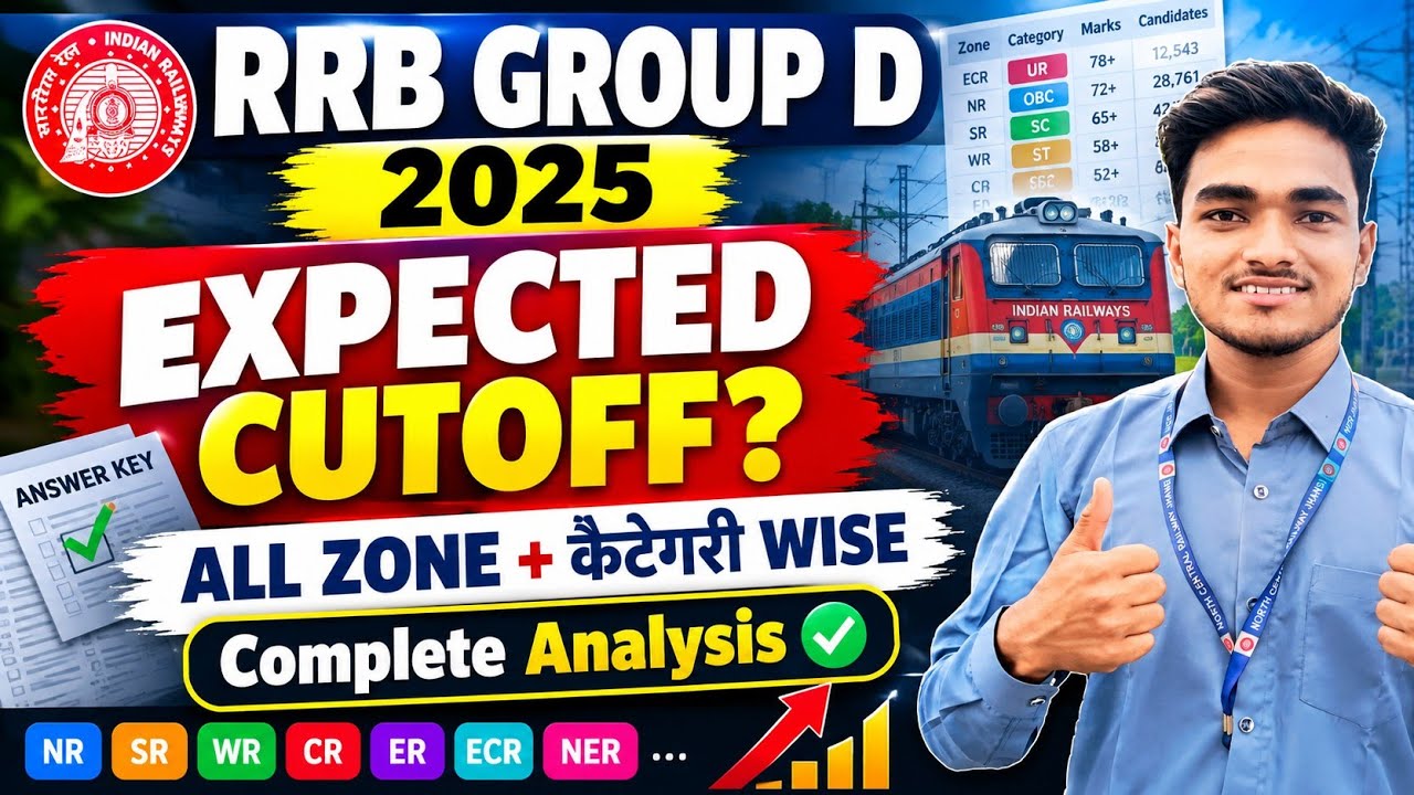 RRB GROUP D 2025 Expected Cut off 🤔 | Zone & Category Wise Analysis #rrbgroupd2025