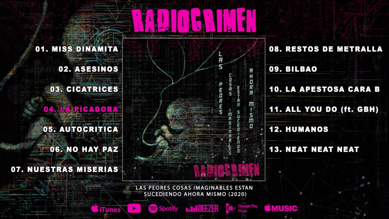 RADIOCRIMEN - Las peores cosas imaginables están sucediendo ahora mismo (Disco completo/Full album)