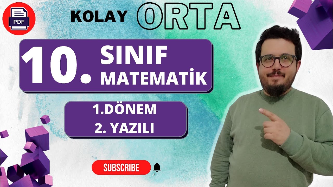 10.SINIF MATEMATİK💯 1. DÖNEM 2.YAZILI HAZILIK SORULARI |KOLAY ORTA |MATEMATİK OFİSİM